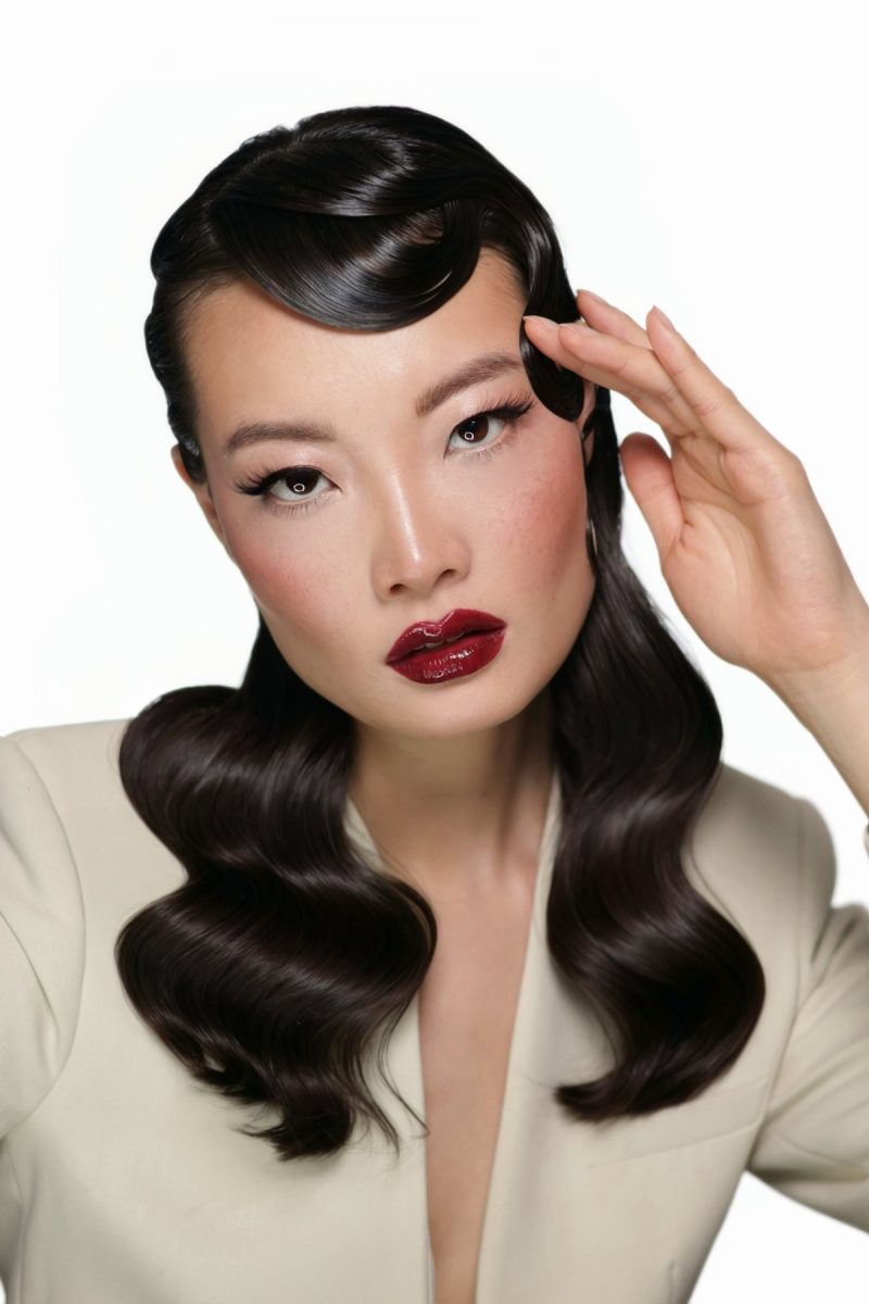 hollywood-waves-red-lip-makeup-paris-tatiana-medved