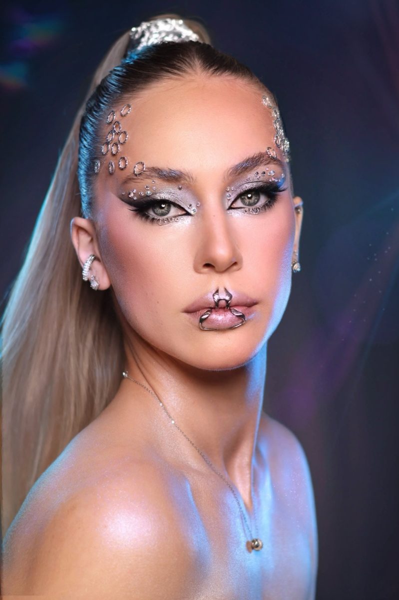silver-rhinestone-makeup-ponytail-paris-tatiana-medved